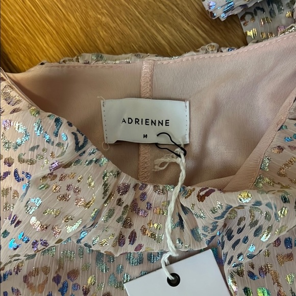 Adrienne Iridescent cheetah print maxi Dress medium new. Lined. - Picture 2 of 6